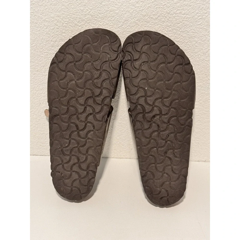 Birkenstock Sydney Graceful Taupe Birko-Flor Sandal Sz US 10 EU 41 Strap Buckle